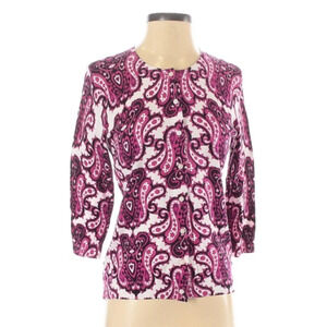 NWT Madison Crew Neck Paisley Cardigan size Small
